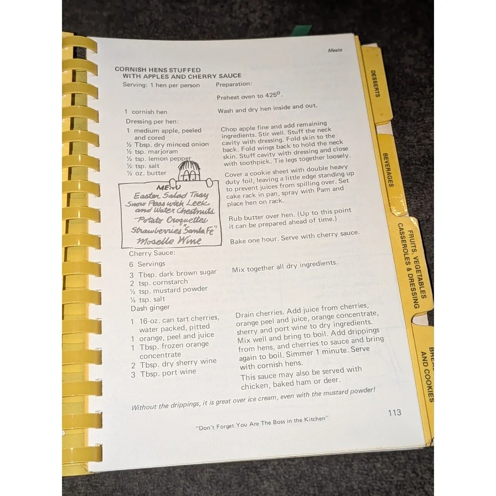 Vintage 1979 Ursula's Cookbook Ursula's Cooking School Atlanta Georgia Spiral